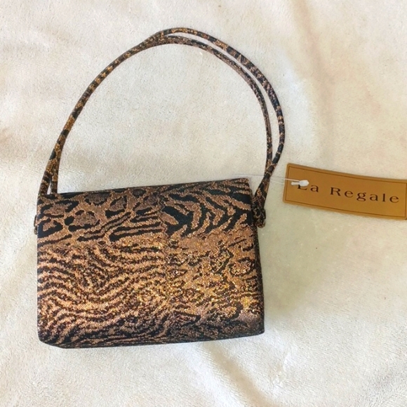 La Regale Sparkle Animal Print Mini bag, 5x4x3 - Picture 1 of 5